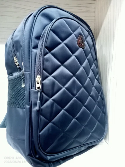 fashion argyle quilted backpack solid color commuter