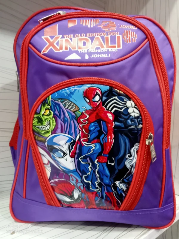 Spider Man Themed School Bag for Grade 1 & Grade 2 (