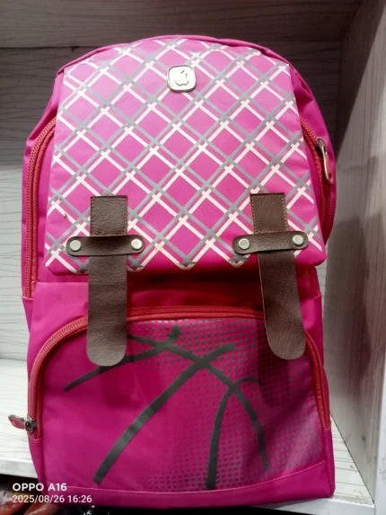 Striped Travel Backpack With Laptop Pocket